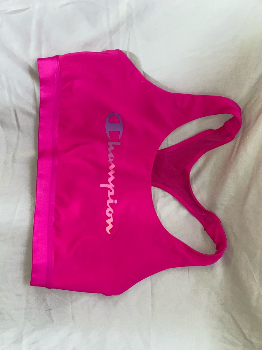 Champion Hot Pink Racerback Sports Bra with Ombré Logo